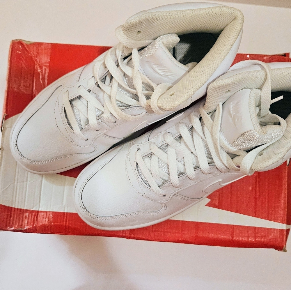 Nike Men's Ebernon Mid White Sneakers - Picture 5 of 8